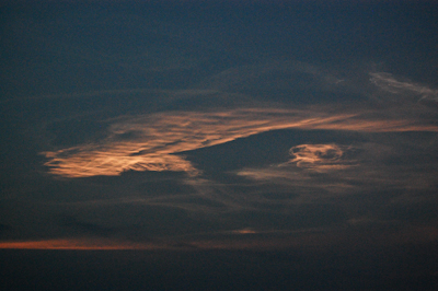 STS-118 Noctilucent Cloud, August 8, 2007