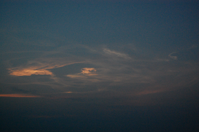 STS-118 Noctilucent Cloud, August 8, 2007