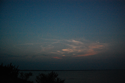 STS-118 Noctilucent Cloud, August 8, 2007