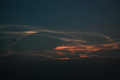 STS-118 Noctilucent Cloud, August 8, 2007