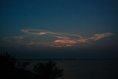 STS-118 Noctilucent Cloud, August 8, 2007