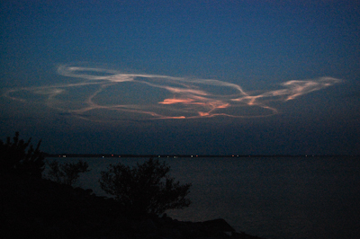 STS-118 Noctilucent Cloud, August 8, 2007