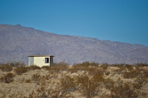 Settler shack with a small addition added on, but then abandoned like all the rest, Wonder Valley, California.