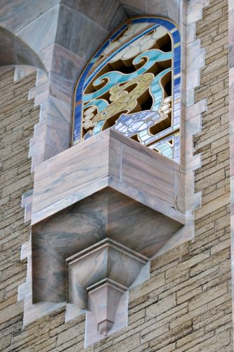 Tile fish balcony at Bok Tower, Florida.