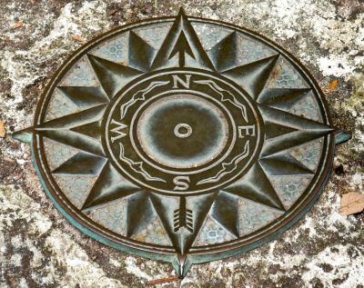 Compass rose, Bok Tower Sanctuary, Florida.