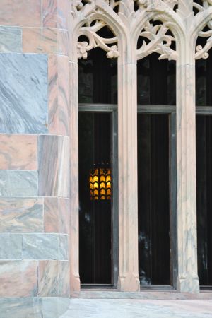 West window, ground level, Bok Tower, Florida.