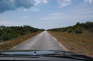 Camera Road 'A' headed toward the beach near the tip of Cape Canaveral.