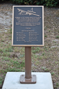 Plaque honoring support crew, lost while supporting a mission, Cape Canaveral Air Force Station.