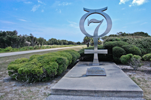 Mercury 7 monument, Launch Complex 14, Cape Canaveral Air Force Station.