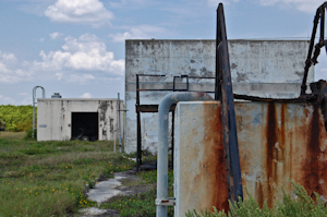 Abandoned launch support facility at Complex 34, Cape Canaveral Air Force Station.