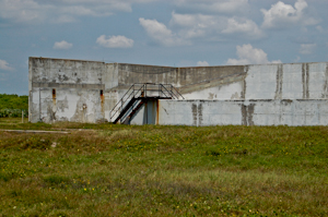 Abandoned launch support facility at Complex 34, Cape Canaveral Air Force Station.