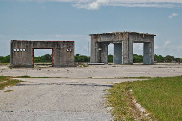 Hulking, enigmatic, and not just a small bit of similarity with Stonehenge, Pad 34, Cape Canaveral Air Force Station.